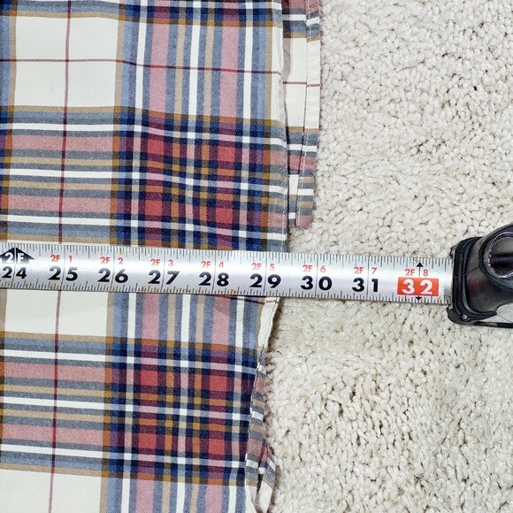 Orvis Plaid Button Down Shirt Men M Red Classic Collection Stretch Madras Cowboy - Picture 5 of 9